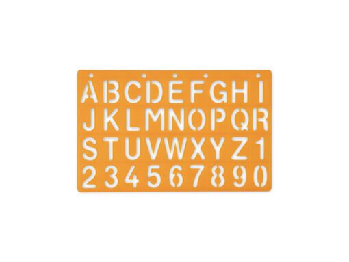 Sjabloon Standardgraph letters en cijfers 30mm