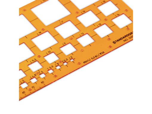 Sjabloon Standardgraph quadraad 2-30mm