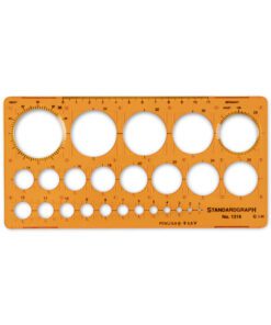 Sjabloon cirkel Standardgraph 1-36mm 25 cirkels