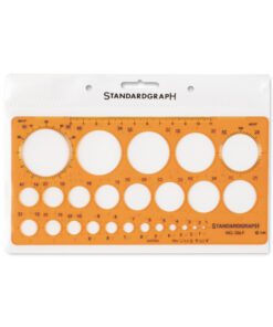 Sjabloon cirkel Standardgraph 1-36mm 25 cirkels met inktrand