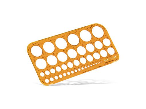 Sjabloon cirkel Standardgraph 1-36mm 45 cirkels
