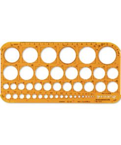 Sjabloon cirkel Standardgraph 1-36mm 45 cirkels