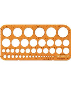 Sjabloon cirkel Standardgraph 1-36mm 45 cirkels met inktrand