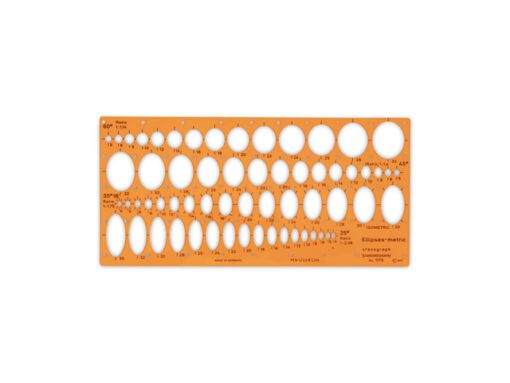 Sjabloon ellips Standardgraph 20°-50°