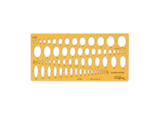 Sjabloon ellips Standardgraph 25°-60°