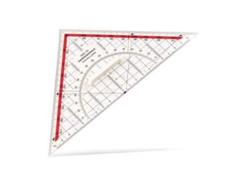 Tekendriehoek Standardgraph 23cm met  afneembare greep      kunststof