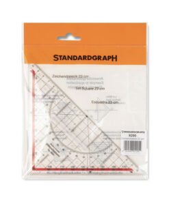 Tekendriehoek Standardgraph 23cm met   greep