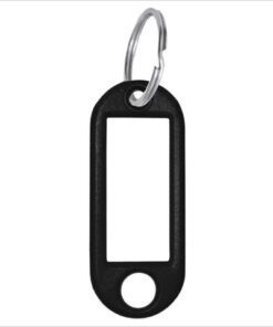 ZZASleutelhanger Alco zwart verwisselb. etiket doos 100st.