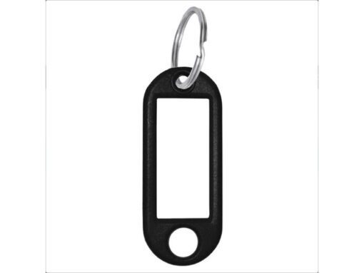 ZZASleutelhanger Alco zwart   verwisselb. etiket doos 100st.