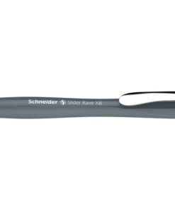 zelfs wanneer u vervolgens markeert met markeerstiften. Dankzij het slimme Plug+Play-systeem kan de Slider Rave met verschillende navulformaten worden gevuld. De ergonomisch gevormde en royaal met rubber beklede houder maakt een ontspannen en prettige schrijfhouding mogelijk zonder de hand te vermoeien. Met praktische clip van stevig metaal. Schrijftlengte ca. 1.500 meter. Uitvoering urban grey.