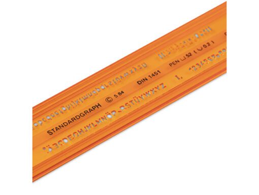 Lettersjabloon Standardgraph H-profiel vetgedrukt, recht    2,5mm