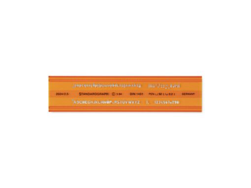 Lettersjabloon Standardgraph H-profiel vetgedrukt, recht    2,5mm