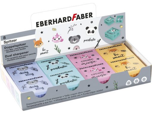 Puntenslijper Eberhard Faber Animal display à 8 stuks       assorti