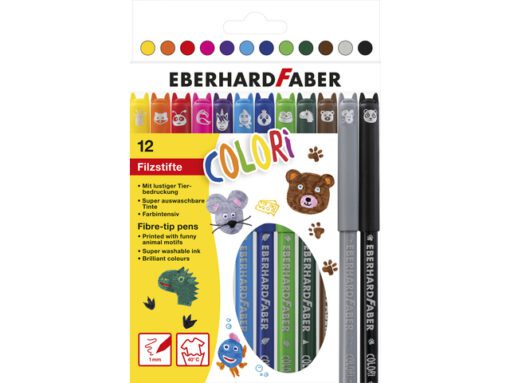 Viltstift Eberhard Faber Animal assorti etui à 12st.