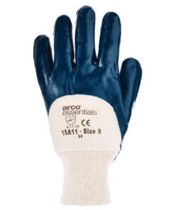 De werkhandschoen Arco Essentials Heavyweight Palm nitril is geschikt voor zwaardere algemene werkzaamheden waarbij extra duurzaamheid en grip gewenst zijn. De nitril palmcoating is robuuster dan bij standaard licht gecoate handschoenen en biedt daardoor een betere weerstand tegen slijtage en mechanische belasting.De handschoen levert een betrouwbare grip in droge en natte omstandigheden. Dankzij de gebreide boord sluit hij stabiel aan rond de pols en blijft hij goed op zijn plaats tijdens intensief gebruik.