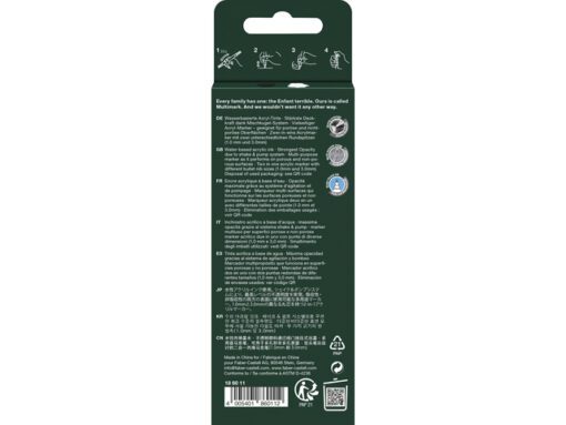 Acrylmarker Faber-Castell Multimark 2 stuks zwart/wit kartonetui