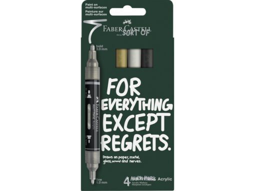 Acrylmarker Faber-Castell Multimark 4 stuks Classics        kartonetui