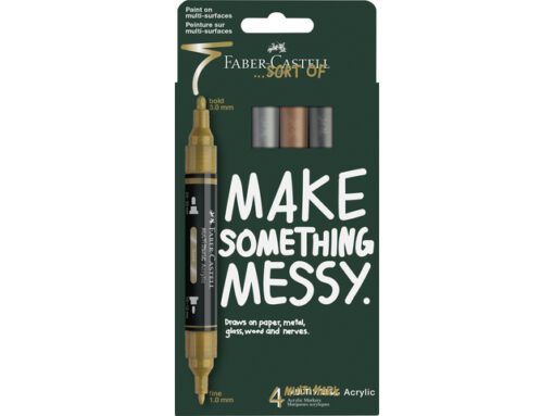Acrylmarker Faber-Castell Multimark 4 stuks Metallic        kartonetui