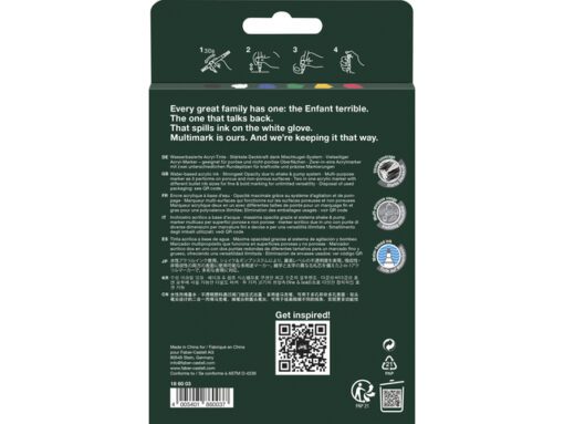 Acrylmarker Faber-Castell Multimark 6 stuks Basic kartonetui