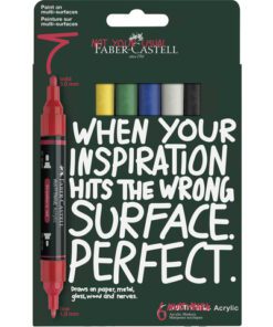 Acrylmarker Faber-Castell Multimark 6 stuks Basic kartonetui