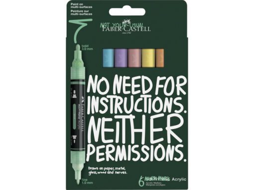 Acrylmarker Faber-Castell Multimark 6 stuks Pastel          kartonetui