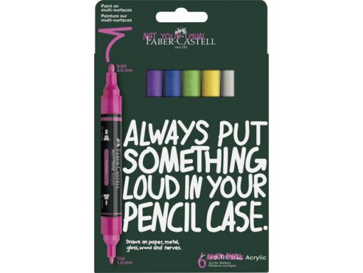 Acrylmarker Faber-Castell Multimark 6 stuks Vibrant         kartonetui