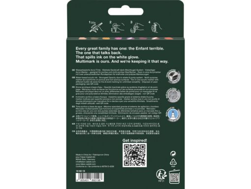 Acrylmarker Faber-Castell Multimark Flame kartonetui 6+2