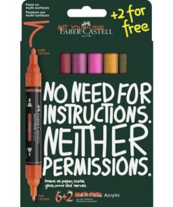 Acrylmarker Faber-Castell Multimark Flame kartonetui 6+2