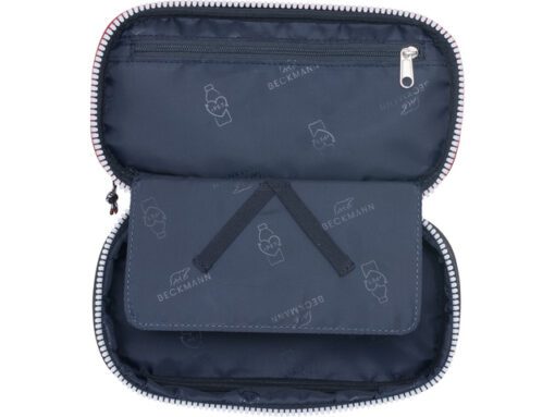 Etui Beckmann Sport Jr. ovaal leeg Navy White