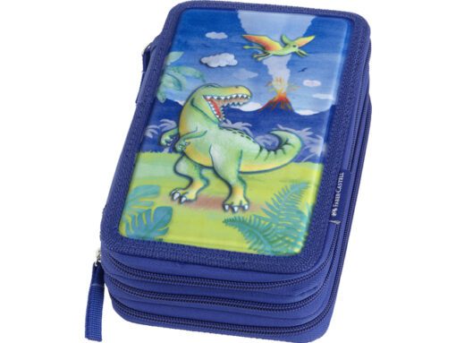 Etui Faber-Castell 3 compartimenten Dinosaurus zonder inhoud