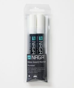 Glasbordmarker 4,5mm Naga set a 2st. wit