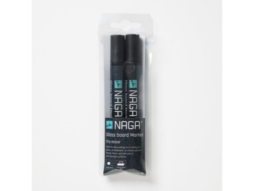 Glasbordmarker 4,5mm Naga     set a 2st. zwart