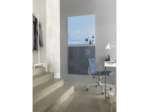 Glasmagneetbord Naga 100x100cmlichtblauw