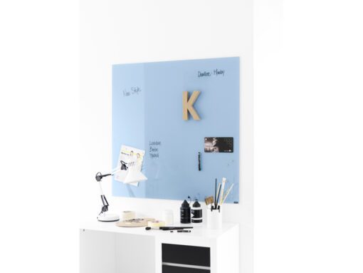 Glasmagneetbord Naga 100x100cmlichtblauw