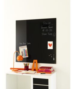 Glasmagneetbord Naga 100x100cmzwart