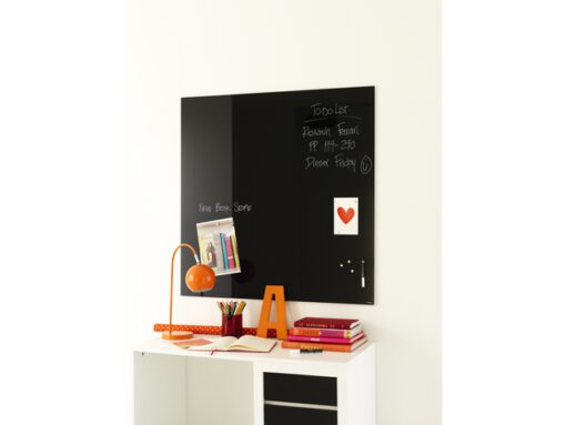 Glasmagneetbord Naga 100x100cmzwart