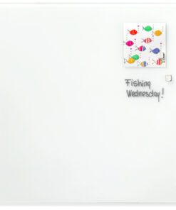 Glasmagneetbord Naga 35x35cm  wit