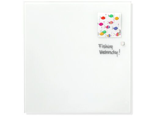 Glasmagneetbord Naga 35x35cm wit