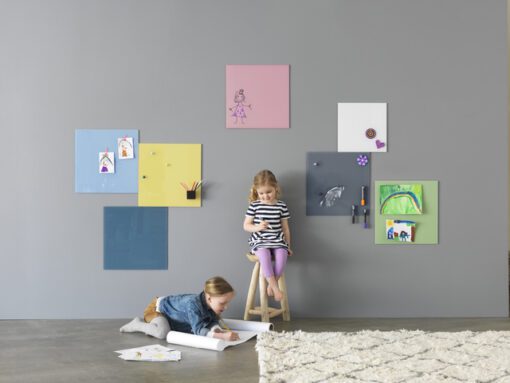 Glasmagneetbord Naga 35x35cm wit