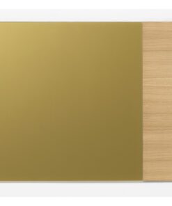 Glasmagneetbord Naga 40x60cm  goud/eiken afgeronde hoeken