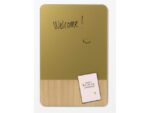 Glasmagneetbord Naga 40x60cm  goud/eiken afgeronde hoeken