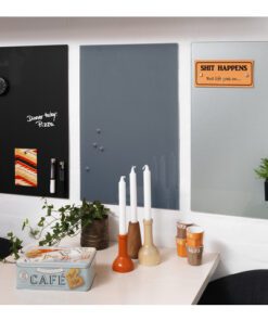 Glasmagneetbord Naga 40x60cm  grijs