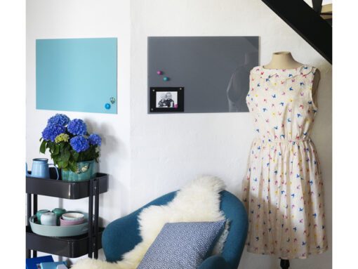 Glasmagneetbord Naga 40x60cm  grijs