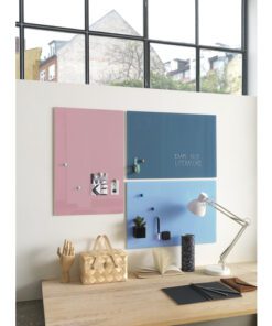 Glasmagneetbord Naga 40x60cm  jeansblauw