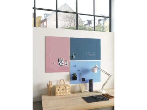 Glasmagneetbord Naga 40x60cm  jeansblauw