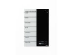 Glasmagneetbord Naga 40x60cm  weekplanner FR zwart/wit