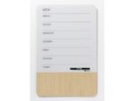 Glasmagneetbord Naga 40x60cm  weekplanner GB wit/hout