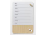 Glasmagneetbord Naga 40x60cm  weekplanner GB wit/hout