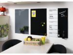 Glasmagneetbord Naga 40x60cm weekplanner GB zwart/wit