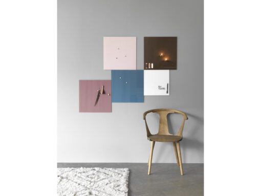 Glasmagneetbord Naga 45x45cm  jeansblauw